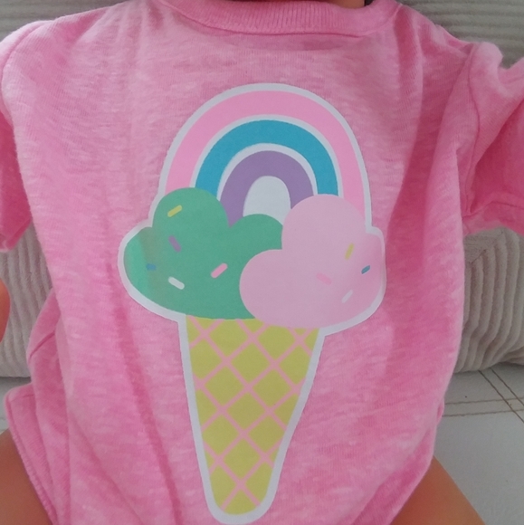 4/$20 Onesie Kawaii Rainbow Ice Cream 6-9M / 24 M - Picture 3 of 8